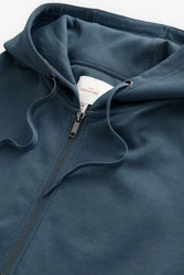 Next Kapuzenpullover Kapuzenjacke mit Reißverschluss Hellblau/Blau