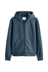 Next Kapuzenpullover Kapuzenjacke mit Reißverschluss Hellblau/Blau