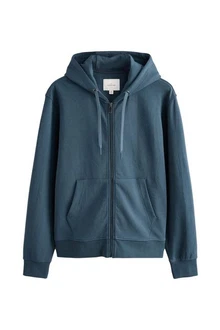 Next Kapuzenpullover Kapuzenjacke mit Reißverschluss Hellblau/Blau