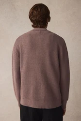 Next Strickjacke Relaxed Fit Hemdjacke Lila/Rosa