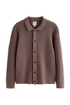 Next Strickjacke Relaxed Fit Hemdjacke Lila/Rosa