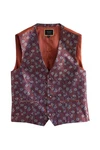 Next Frackweste Regular Fit Weste für besondere Anlässe Rot/Lila/Bordeaux/Braun