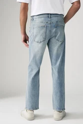 Next Skinny-fit Jeans Klassische Slim Fit Stretch Jeans Hellblau/Blau