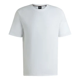 Kurzarmshirt Waffle T-Shirt mit Logo-Stickerei auf der Vorderseite