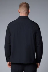 Next Sakko Hemdjacke mit Stretch (1-tlg) Schwarz/Dunkelgrau
