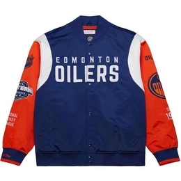 Collegejacke Heavyweight Satin Jacket NHL Edmonton Oilers