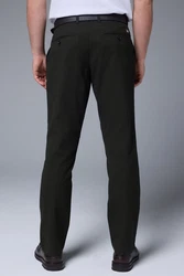 Next Stretch-Hose mit Gürtel (2-tlg) Khaki/Dunkelgrün