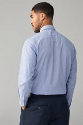 Next Langarmhemd Slim Fit Hemd und Krawatte Set Dunkelblau/Blau/Hellblau/Fliederfarben