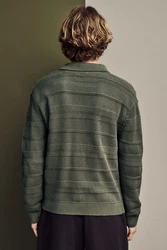 Next Strickjacke Relaxed Fit Hemdjacke Dunkelgrün/Grün