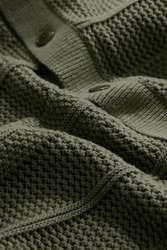 Next Strickjacke Relaxed Fit Hemdjacke Dunkelgrün/Grün