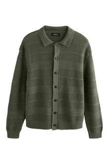 Next Strickjacke Relaxed Fit Hemdjacke