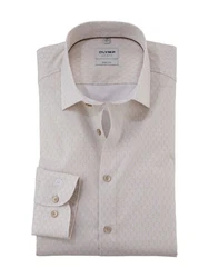 OLYMP Businesshemd Khaki/Beige/Braun/Creme/Weiß