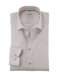 OLYMP Businesshemd Khaki/Beige/Braun/Creme/Weiß