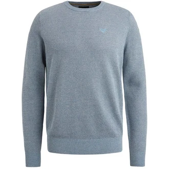 PME LEGEND Strickpullover Cotton Modal Hellblau/Grau/Blau