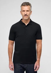 Eterna Kurzarmhemd SLIM FIT EASY IRON Schwarz/Dunkelblau