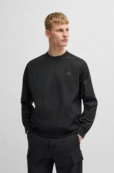 BOSS ORANGE Sweater mit Logo-Badge 
