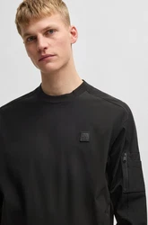 BOSS ORANGE Sweater mit Logo-Badge 