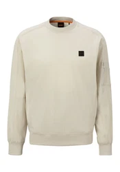 BOSS ORANGE Sweater mit Logo-Badge 