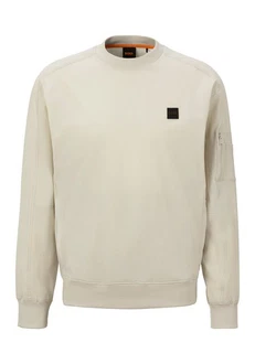 BOSS ORANGE Sweater mit Logo-Badge 