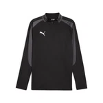 PUMA T-Shirt individualLIGA Top mit viertellangem Reißverschluss Schwarz/Grau/Dunkelgrau