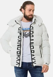 Cipo & Baxx Winterjacke Weiß/Creme