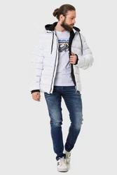 Cipo & Baxx Winterjacke Weiß/Creme