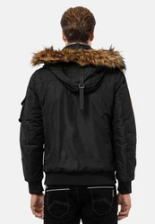 Cipo & Baxx Winterjacke Jacke Dunkelblau/Grau/Schwarz/Braun/Blau