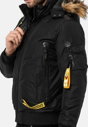Cipo & Baxx Winterjacke Jacke Dunkelblau/Grau/Schwarz/Braun/Blau