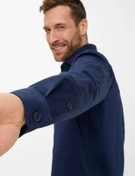 Brax Langarmhemd Style KAY Dunkelblau/Blau/Hellblau
