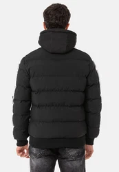 Cipo & Baxx Winterjacke mit Kapuze Schwarz