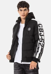 Cipo & Baxx Winterjacke mit Kapuze Schwarz
