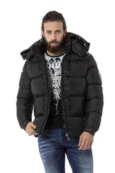 Cipo & Baxx Winterjacke Schwarz/Braun