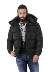 Cipo & Baxx Winterjacke Schwarz/Braun