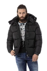 Cipo & Baxx Winterjacke Schwarz/Braun