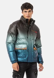 Cipo & Baxx Winterjacke Jacke Grau/Mischfarben/Grün/Türkis/Blau