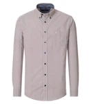 CASAMODA Langarmhemd Freizeithemd Print Rot/Creme/Hellblau