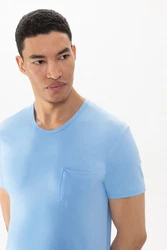 Mey Pyjamaoberteil Serie Jefferson Uni Hellblau