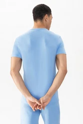 Mey Pyjamaoberteil Serie Jefferson Uni Hellblau