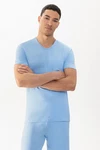Mey Pyjamaoberteil Serie Jefferson Uni Hellblau