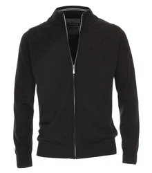 CASAMODA Cardigan Langarm mit Reißverschluss Strickjacke (004450) Schwarz