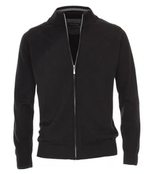 CASAMODA Cardigan Langarm mit Reißverschluss Strickjacke (004450) Schwarz