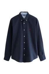 Next Langarmhemd Oxfordhemd Dunkelblau/Hellblau/Blau