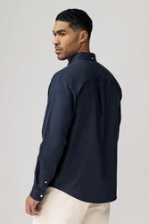 Next Langarmhemd Oxfordhemd Dunkelblau/Hellblau/Blau
