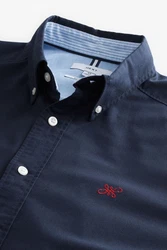 Next Langarmhemd Oxfordhemd Dunkelblau/Hellblau/Blau