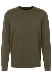 bugatti Strickpullover Dunkelgrün/Khaki