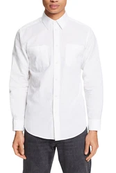 ESPRIT Hemd Langarmhemd Weiß/Creme