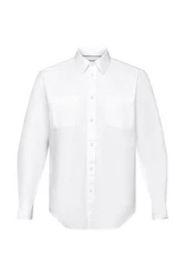 ESPRIT Hemd Langarmhemd Weiß/Creme