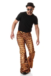 Comycom Herren Schlaghose STAR LEO ANIMAL Rosa/Orange/Braun/Rot/Beige