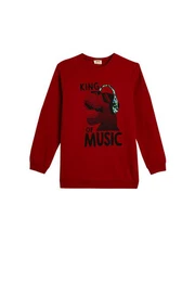 Sweatshirt Rundhalsausschnitt Mit Aufdruck
