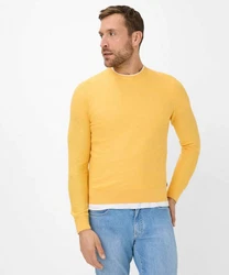 Brax Strickpullover Rick - Slim Fit Gelb